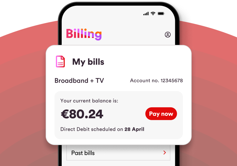 My Bills page on the My Virgin Media App