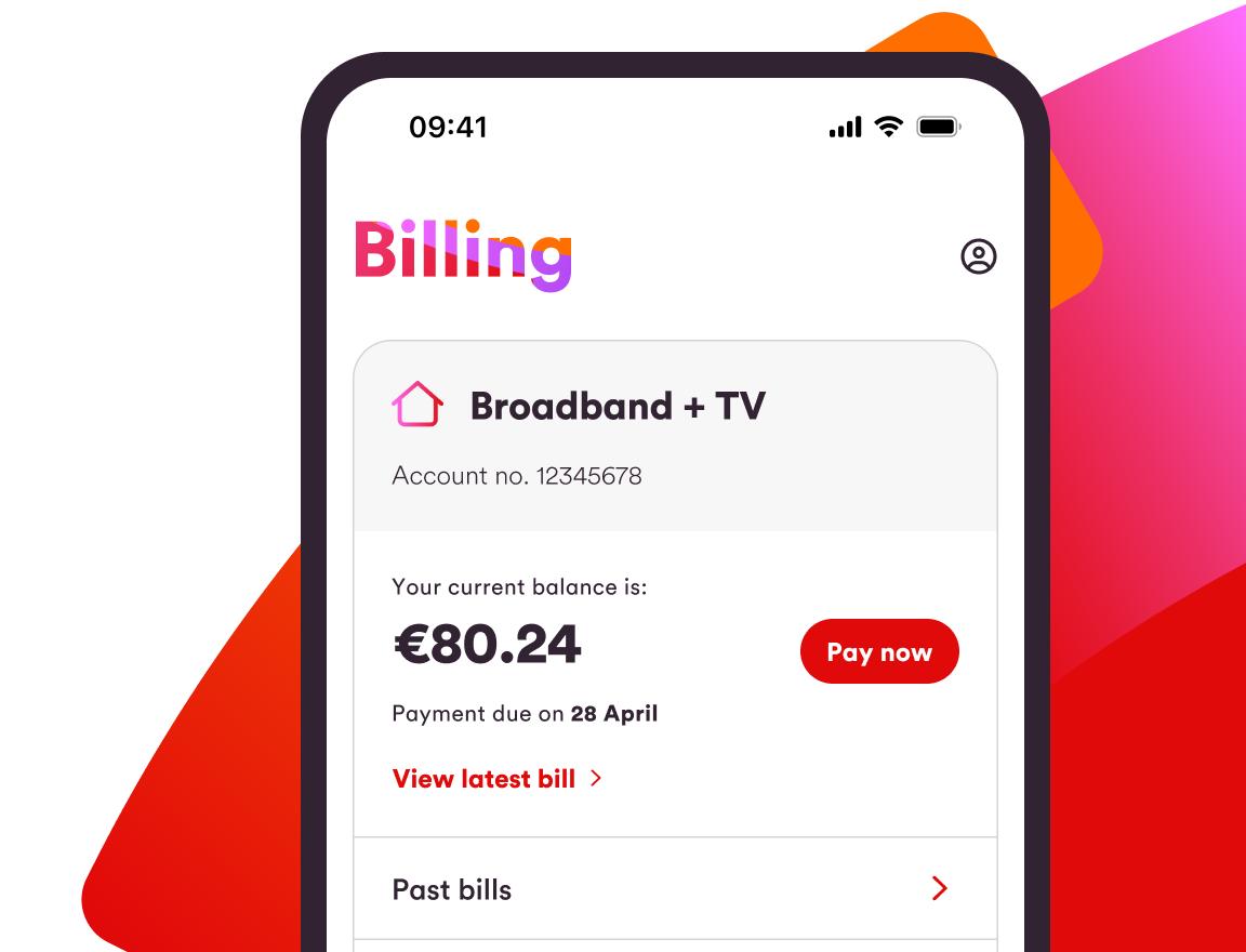 Billing screen on My Virgin Media App