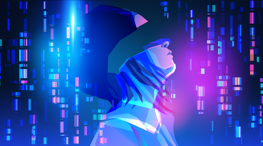 Individual with a VR headset on