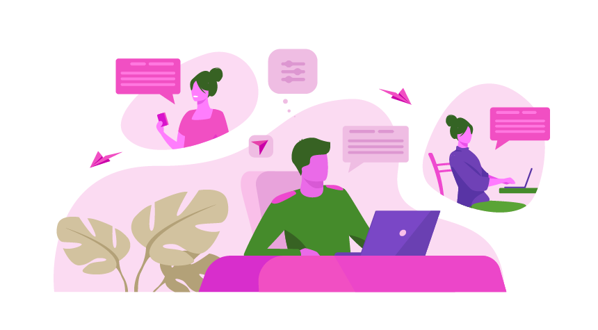 Person sitting down with a laptop