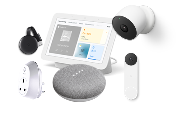 Image of the products included with complete smart home