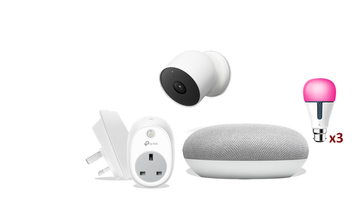 Image of the products included with smart home automation